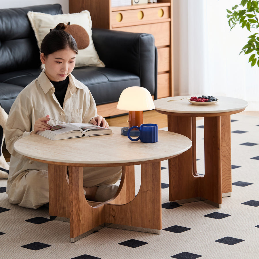 Scandinavian sintered stone coffee table set shells size charts.