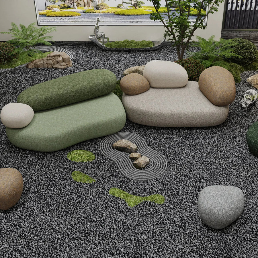 Contemporary fabric l shape sectional sofa pebble 3+l primary product view.