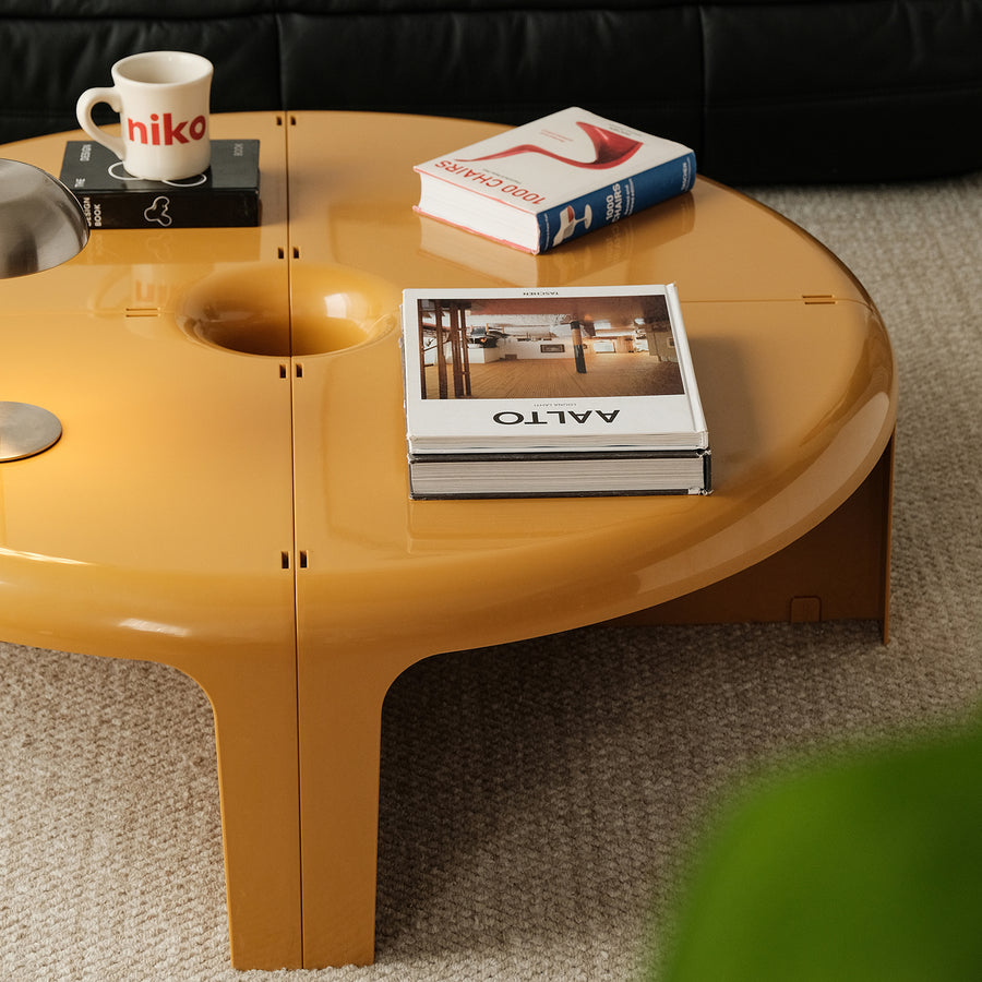 Contemporary abs transformable coffee table bobo primary product view.