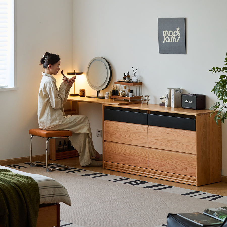 Scandinavian cherry wood dressing table shore size charts.