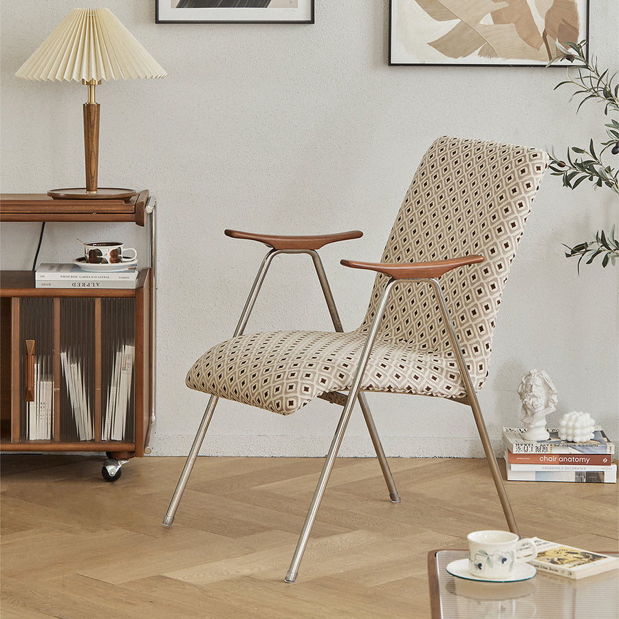 Vintage mixed weave fabric 1 seater sofa glen primary product view.